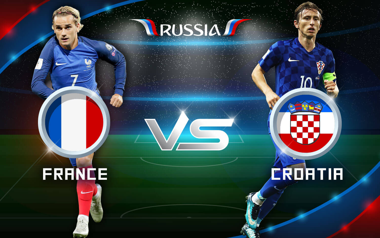 Link xem trực tiếp Pháp vs Croatia, 21h ngày 15/7