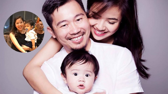 Á hậu Kiều Khanh bế con mừng sinh nhật chồng doanh nhân