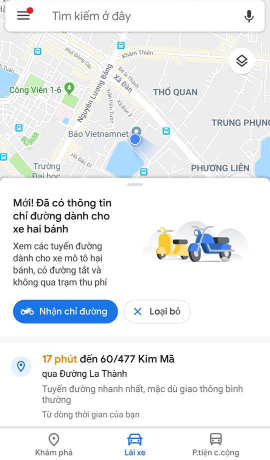 Bản đồ dẫn đường xe máy Việt Nam: Bản đồ dẫn đường được thiết kế riêng cho người Việt sử dụng, cung cấp thông tin về tất cả các tuyến đường trong nước. Các điểm đến phổ biến như nhà hàng, khách sạn và điểm tham quan đều được liệt kê chi tiết giúp cho bạn có thể tìm được địa điểm mình cần tới một cách nhanh chóng.