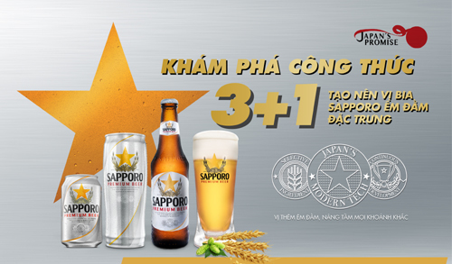 Khám phá công thức ‘3+1’ tạo hương vị êm đằm Sapporo