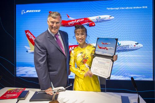 Vietjet Air mua thêm 100 máy bay Boeing