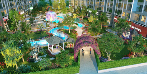 Imperia Sky Garden hút khách nhờ vị trí trung tâm