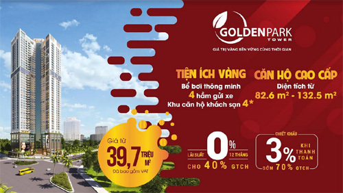 Golden Park Tower hút khách với chính sách bán hàng mới