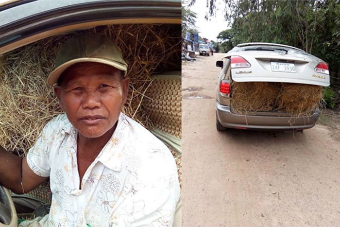 Chơi ngông vô đối: Anh nông dân ô tô Lexus chở rơm