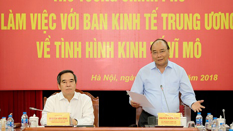 Thủ tướng làm việc với Ban Kinh tế Trung ương
