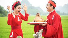 Phạm Phương Thảo được 'trai trẻ' Tiến Lộc cầu hôn giữa cánh đồng