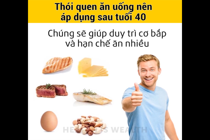 Thói quen ăn uống nên thực hiện sau tuổi 40