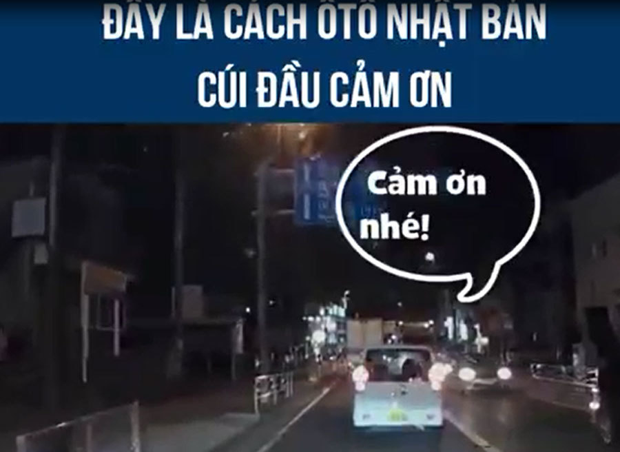 Kiểu nháy đèn hậu độc đáo: Lời cảm ơn đặc biệt của tài xế Nhật