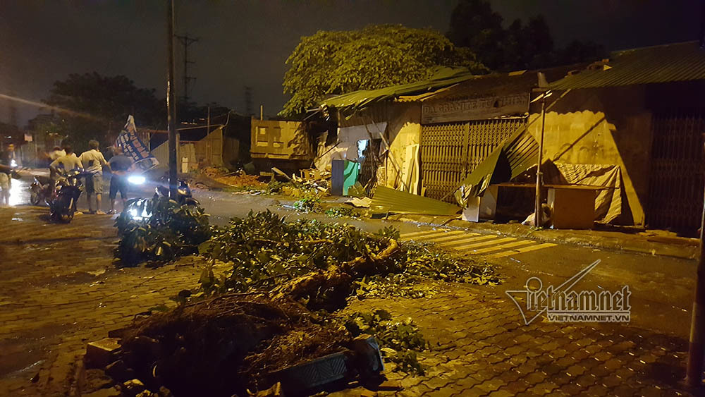 Hà Nội: Xe tải đâm đổ cả cây, cột điện lẫn tường nhà trong đêm