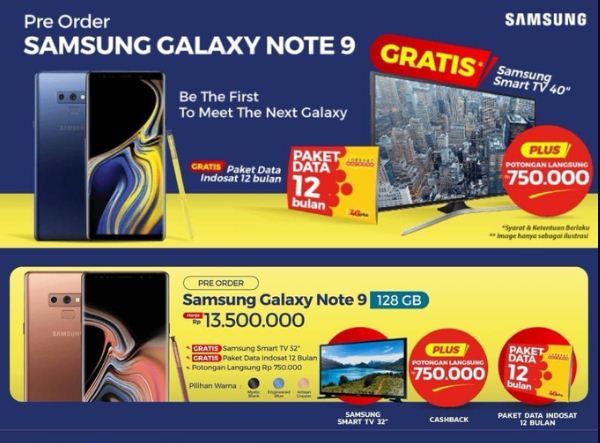 Galaxy Note 9 giá 28 triệu, mua điện thoại tặng Smart TV