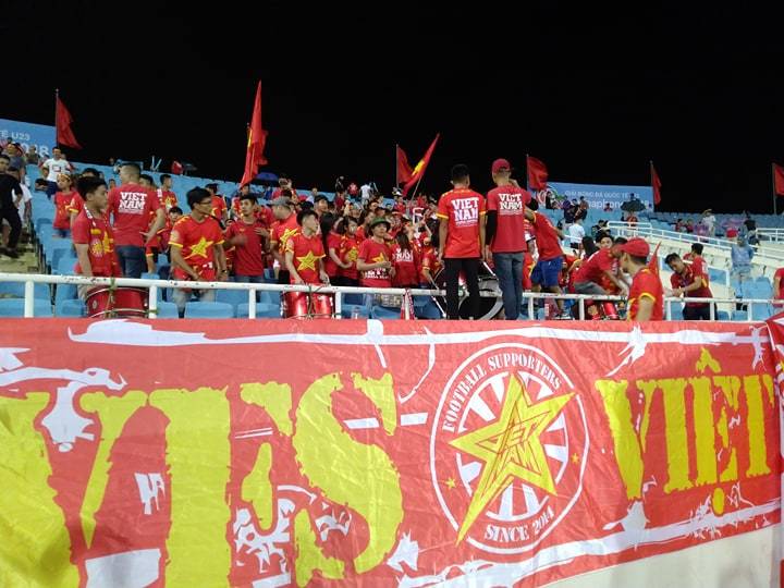 không khí sân Mỹ Đình trước trận U23 Việt Nam vs U23 Palestine