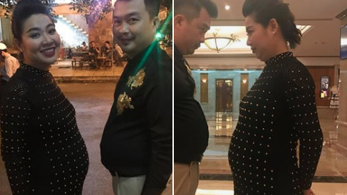 Khoe bụng cùng vợ, chồng Lê Khánh bị trêu sắp đẻ trước