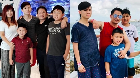 Lần hiếm hoi Bằng Kiều đưa vợ cũ và các con đi du lịch