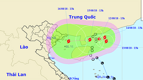 Áp thấp khả năng mạnh thành bão, giật cấp 10 và liên tục đổi hướng