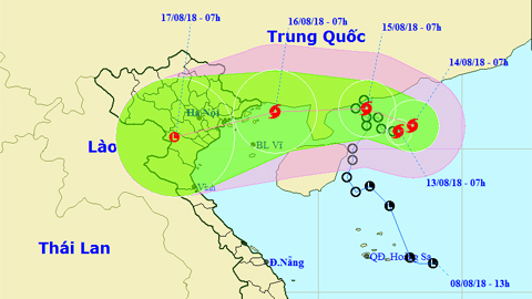 Bão số 4 đổi hướng giật cấp 10 thẳng tiến vào Quảng Ninh đến Nam Định