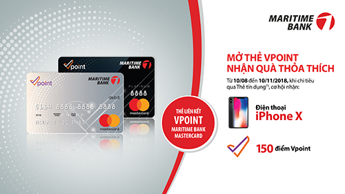 Thẻ Vpoint-Maritime Bank: Tích điểm muôn nơi, chi tiêu cực hời