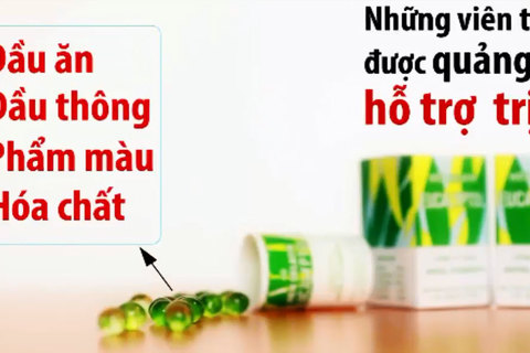 Thuốc ho sản xuất từ dầu ăn và phẩm màu