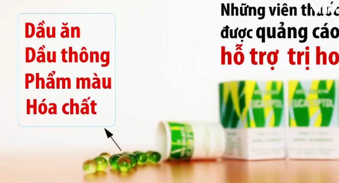 Thuốc ho sản xuất từ dầu ăn và phẩm màu