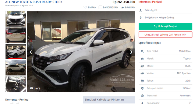 Soi giá những chiếc xe nhập Thái, Indonesia đang 