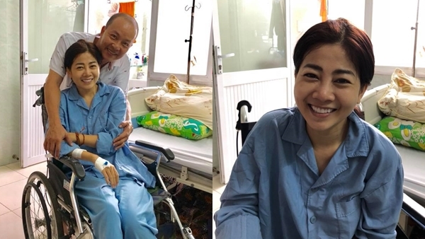 Mai Phương cười tươi lạc quan ở bệnh viện