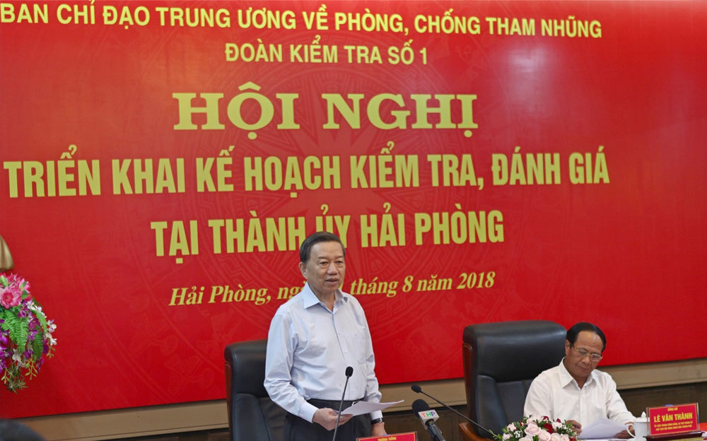 Ban Chỉ đạo TƯ kiểm tra công tác phòng chống tham nhũng tại Hải Phòng