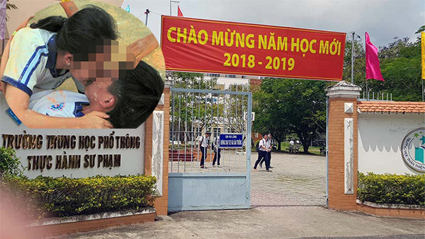 Xôn xao trò chơi học trò chuyền thẻ bằng môi