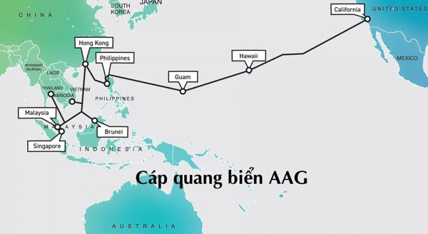 Cáp quang biển AAG mới sửa xong 1 tháng lại gặp sự cố