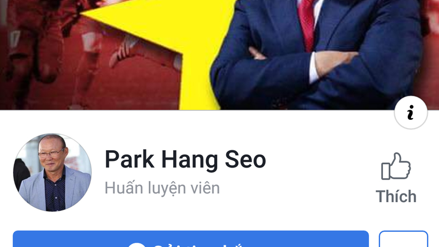 Facebook giả HLV Park Hang Seo thu hút hàng trăm nghìn người theo dõi
