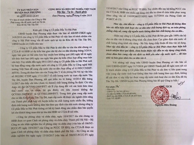 Lùm xùm KĐT phải dùng nước bẩn suốt nhiều năm: Làm rõ trách nhiệm chủ đầu tư