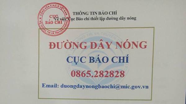 Cục Báo chí lập đường dây nóng nhận tin giả mạo nhà báo