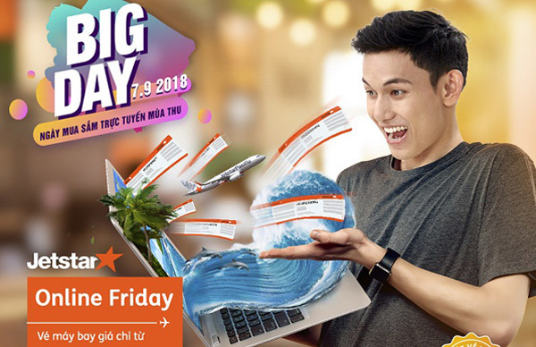 Online Friday 2018: mua vé Jetstar Pacific 99.000đ