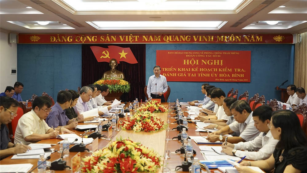 Ban chỉ đạo TƯ kiểm tra công tác phòng chống tham nhũng tại Hòa Bình