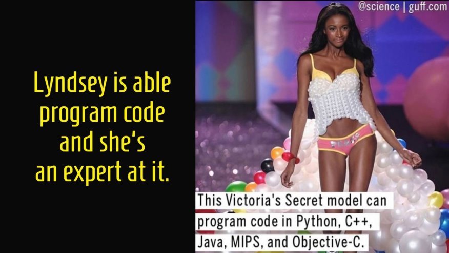 Người mẫu Victoria Secret là cao thủ viết code