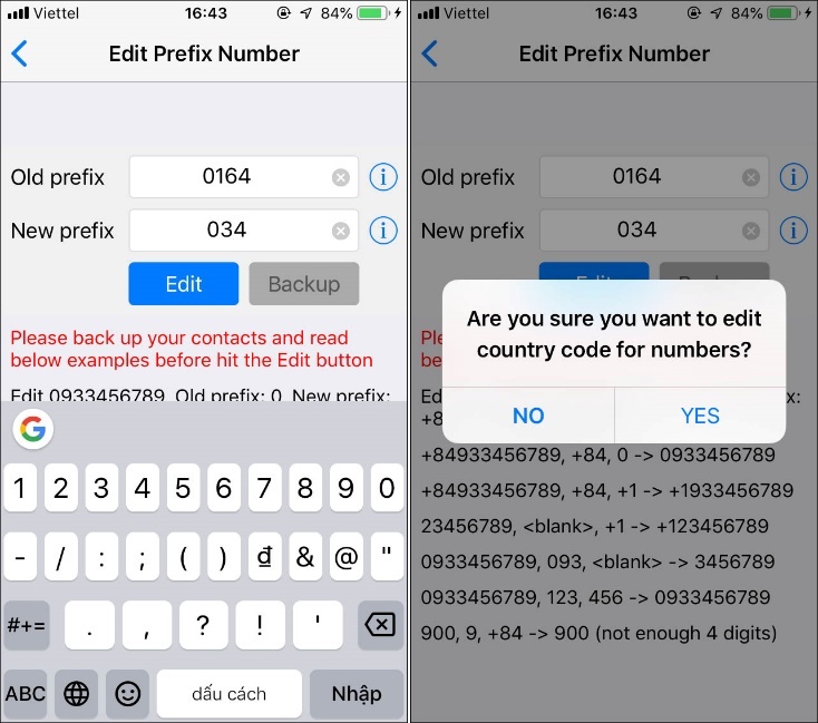 Cách chuyển danh bạ điện thoại 11 số về 10 số trên Android và iOS