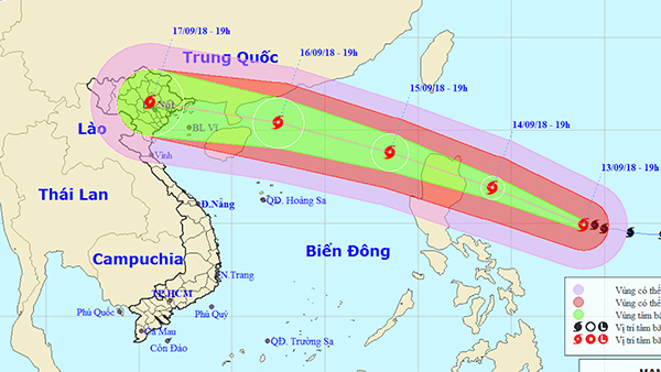 Hai kịch bản siêu bão Mangkhut