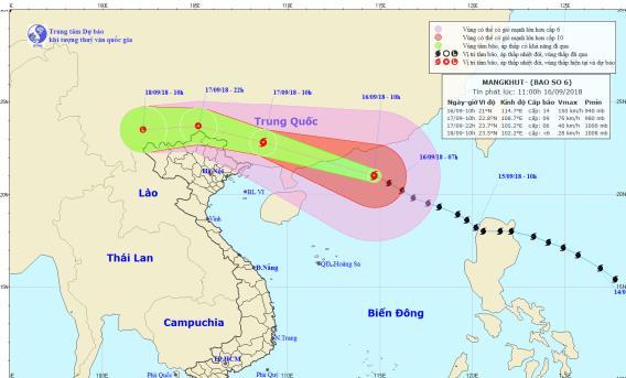 Tin mới nhất về siêu bão Mangkhut