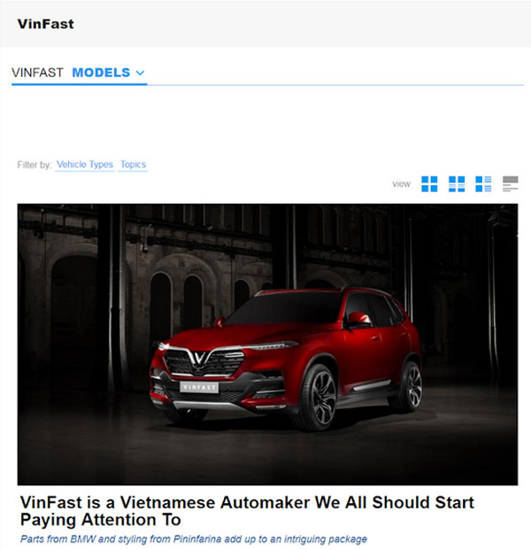 Báo nước ngoài: ‘VinFast là start-up ôtô nhanh nhất thế giới’
