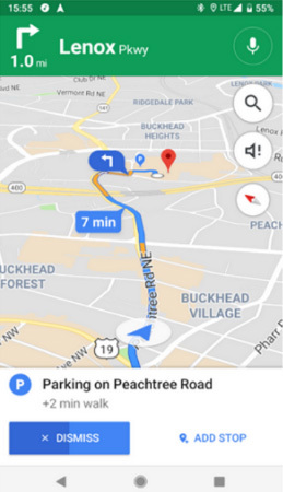 Google Maps sẽ đề xuất chỗ đỗ xe trong khi bạn vẫn đang di chuyển