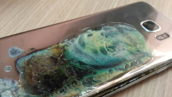 Samsung Galaxy S7 Edge phát nổ sau khi đóng băng và tắt máy