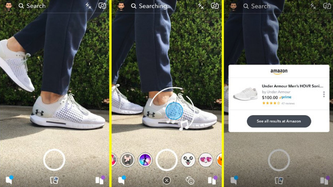 Snapchat cho phép người dùng mua sắm trên Amazon qua camera