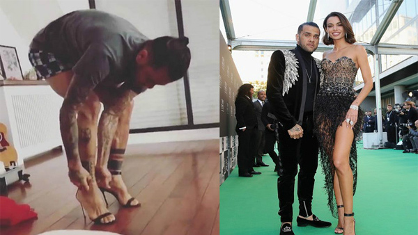 Sao Brazil đi giày cao gót catwalk bắt chước bà xã siêu mẫu