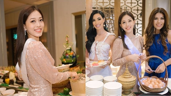 Phương Nga chuyên nghiệp trong ngày đầu thi HH Hòa bình 2018