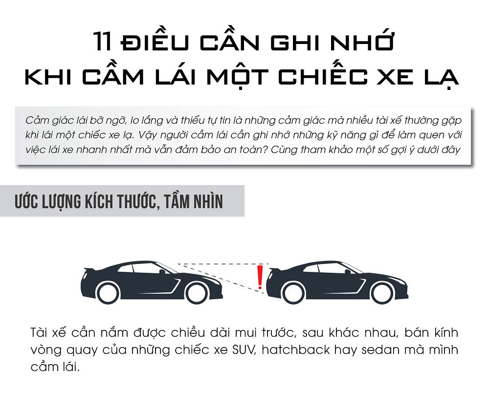 11 điều cần ghi nhớ khi cầm lái một chiếc xe lạ