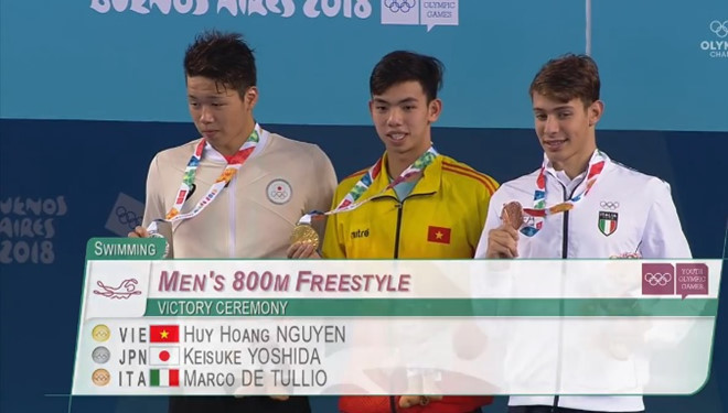 Nguyễn Huy Hoàng giành HCV Olympic trẻ, phá kỷ lục quốc gia