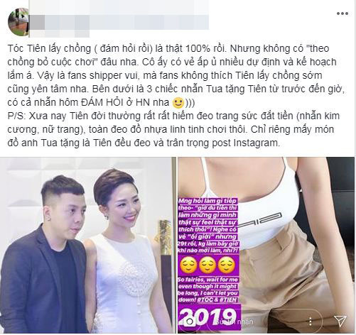 Tóc Tiên và Hoàng Touliver bí mật tổ chức đám hỏi ở Hà Nội?