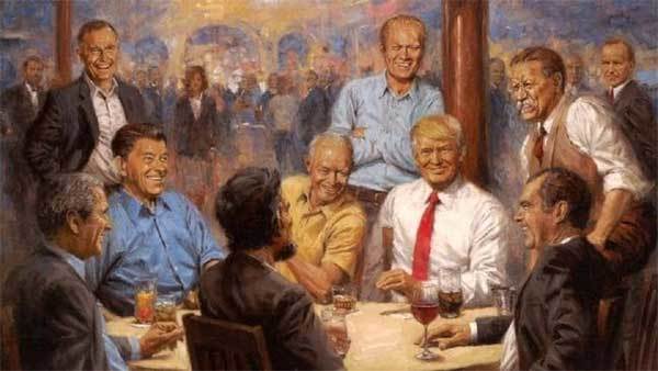 Bức tranh treo tường của ông Trump gây bão