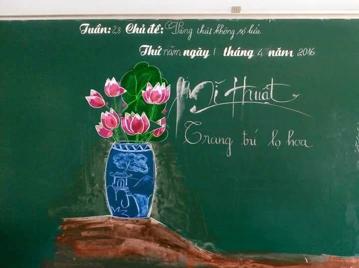 Hút mắt tranh vẽ con vật bằng phấn của thầy giáo 8X