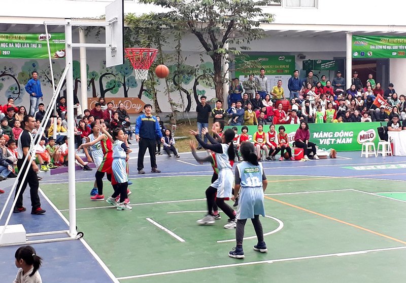 123 trường tranh tài giải bóng rổ học sinh tiểu học Hà Nội 2020