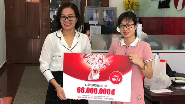 Khách hàng Maritime Bank may mắn nhận 66 triệu đồng