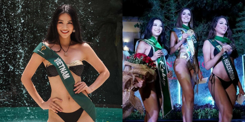 Đại diện Việt Nam giành Huy chương Bạc thi áo tắm ở Hoa hậu Trái đất